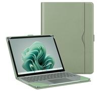FINTIE Sleeve Case for 12.4 Inch Microsoft Surface Laptop Go 3/2/1 (Model: 2013/1943), Premium PU Leather Protective Folio Book Cover with Large Pocket, Sage