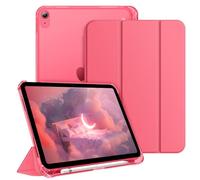 FINTIE Case for iPad (A16) 11th Generation 11 Inch (2025), iPad 10th Generation 10.9 Inch (2022) - Ultra Slim Cover with Matte Back Shell Built-in Pencil Holder, Auto Wake Sleep, Pink