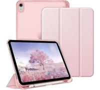 FINTIE Slim Case for iPad A16 11th Generation 11 Inch & 10th Gen 10.9 Inch | Built-in Pencil Holder, Matte Coloured Back Shell, Auto Wake/Sleep, for School or Office, Rose Gold