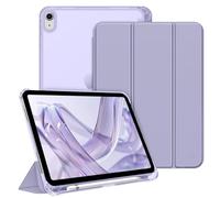 FINTIE Slim Case for iPad A16 11th Generation 11 Inch & 10th Gen 10.9 Inch | Built-in Pencil Holder, Matte Coloured Back Shell, Auto Wake/Sleep, for School or Office, Lilac Purple