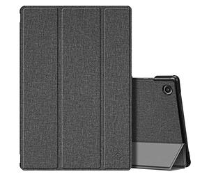 FINTIE Slim Case for Samsung Galaxy Tab A8 10.5 inch 2021 Model (SM-X200/X205), Super Thin Lightweight Hard Back Shell Tri-Fold Stand Cover with Auto Wake/Sleep, Gray