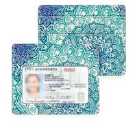 FINTIE Slim Minimalist Front Pocket Wallet, RFID Blocking Credit Card Holder Card Cases with ID Window for Men Women, emerald Illusions, Modern