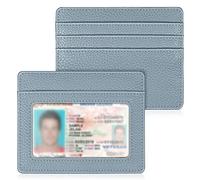 Fintie Slim Minimalist Front Pocket Wallet, RFID Blocking Credit Card Holder Card Cases with ID Window for Men Women (Ice Blue)