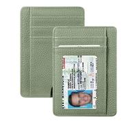 Fintie Slim Minimalist Front Pocket Wallet, RFID Blocking Credit Card Holder Card Cases with ID Window for Men Women, Sage Green, Minimalist