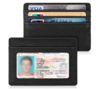 Fintie Slim Minimalist Front Pocket Wallet, RFID Blocking Credit Card Holder Card Cases with ID Window for Men Women (Black)