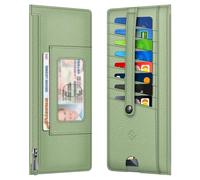 Fintie Slim Wallet Credit Cards, Business Cards, RFID Blocking with Zipper Pocket for Cash, Coins, Receipts, ID Card, Sage Green, Fashion