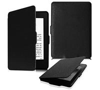 FINTIE Slimshell Case for 6" Kindle Paperwhite 2012-2017 (Model No. EY21 & DP75SDI) - Lightweight Protective Cover with Auto Sleep/Wake (Not Fit Paperwhite 10th & 11th Gen), Black