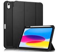 Fintie SlimShell Case for iPad 10th Generation 10.9 Inch Tablet (2022 Release) - Flexible Soft TPU Stand Back Cover with Pencil Holder, Auto Sleep/Wake, Black