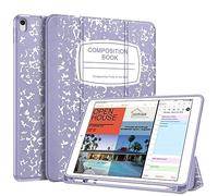 Fintie SlimShell Case for iPad Air 3rd Gen 10.5" 2019 / iPad Pro 10.5 Inch 2017 with Built-in Pencil Holder - Lightweight Smart Stand Soft TPU Back Cover, Auto Wake/Sleep (Composition Book Lilac)