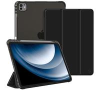 FINTIE SlimShell Case for iPad Pro 11 inch M4 (2024), Soft Lightweight TPU Protective Case with Pencil Holder, Translucent Frosted Cover with Auto Wake/Sleep, Black