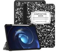 Fintie SlimShell Case for iPad Pro 13-inch (M4) 2024 - [Built-in Pencil Holder] Soft TPU Protective Stand Back Cover with Auto Wake/Sleep, Composition Book