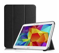 FINTIE SlimShell Case for Samsung Galaxy Tab 4 10.1 nch Tablet (SM-T530 SM-T535) - Super Thin Lightweight Stand Cover with Auto Sleep/Wake Feature, Black