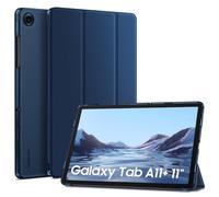 FINTIE Slimshell Case for Samsung Galaxy Tab A11+ / A11 Plus 2025 11 Inch Screen Size Model (SM-X236B/SM-X230), Lightweight Translucent Frosted Back Cover with Auto Wake/Sleep, Dark Blue