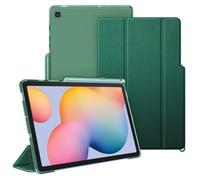 FINTIE SlimShell Case for Samsung Galaxy Tab S6 Lite 10.4" 2024/2022/ 2020 | Lightweight Stand Translucent Frosted Back Cover with S Pen Holder, Auto Wake/Sleep, Midnight Green