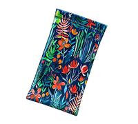 FINTIE Soft Eyeglasses Case with Cleaning Cloth, Portable Squeeze Top Vegan Leather Glasses Pouch, Sunglasses Eyewear Bag, Jungle Night, One size