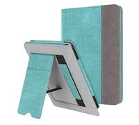 FINTIE Stand Case for 6" Kindle Paperwhite (Fits 10th Generation 2018 and All Paperwhite Generations Prior to 2018) - Premium PU Leather Sleeve Cover with Card Slot and Hand Strap, Denim Turquoise