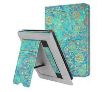 FINTIE Stand Case for 6" Kindle Paperwhite (Fits 10th Generation 2018 and All Paperwhite Generations Prior to 2018) - Premium PU Leather Sleeve Cover with Card Slot and Hand Strap, Shades of Blue