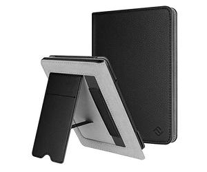 FINTIE Stand Case for 6" Kindle Paperwhite (Fits 10th Generation 2018 and All Paperwhite Generations Prior to 2018) - Premium PU Leather Sleeve Cover with Card Slot and Hand Strap, Black