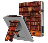 Fintie - Stand Case for Kobo Libra Colour (2024) and Kobo Libra 2 (2021) 7 inch PU Leather Auto Sleep/Wake Function with Card Slot and Strap