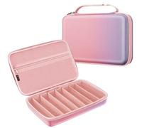 Fintie Travel Sunglasses Organizer Case with 8-Slot Adjustable Compartments, Hard EVA Eyeglasses Storage Bag for Men Women, Fantasy Ombre, L, Travel Sunglasses Organizer Case With 8-slot Adjustable