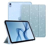 FINTIE Ultra Slim Case for iPad (A16) 11th Generation 11 Inch 2025 / iPad 10th Generation 10.9 Inch 2022 - Frosted Back Shell with Fold-back Stand and Auto Wake/Sleep, Glitter Blue