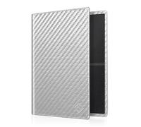 Fintie Ultra Slim Lightweight Car Registration Card Holder with Premium PU Leather Various Colours, silver, 12.5*9*0.5 cm, Casual