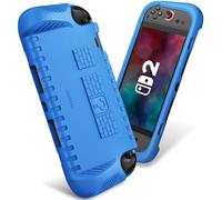 FINTIE Ultralight Case Compatible with Nintendo Switch 2 (2025) with Game Card Slots - [Shockproof] Lightweight Protective Cover with Ergonomic Grip, Kids Friendly Grip Case, Blue