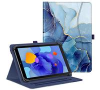 FINTIE Universal 10.1 inch Tablet Case, [Multi-Angle] Folio Cover with Document Pocket Elastic Clip for All 9-10" Tablet, Compatible with Samsung/Lenovo/Huawei/TECLAST/Fusion 5, Ocean Marble