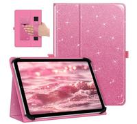 Fintie Universal 9-11 inch Tablet Case - Folio Stand Cover with Hand Strap & Card Slot for Urao C107, ECOPAD, Coopers CP10, SHARECLOUD P10, Revvl Tab 2 and More 9" 10" 11" Tablets (Glitter Pink)