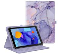 FINTIE Universal Case for 9-11 inch Tablet, [Multi-Angle] Folio Cover with Pocket, Elastic Clip for 9" 10" 11" Tablet, Compatible with Samsung/Lenovo/Huawei/TECLAST/Fusion 5, Lilac Marble