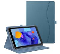 FINTIE Universal 10.1 inch Tablet Case, [Multi-Angle] Folio Cover with Document Pocket Elastic Clip for All 9-10" Tablet, Compatible with Samsung/Lenovo/Huawei/TECLAST/Fusion 5, Ocean Blue