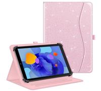 FINTIE Universal Case for Tablet 10 Inches (9-10.5 Inches/10.9 Inches/11 Inches), Multi-Position Cover for Tablet TECLAST, Blackview, YESTEL, YOTOPT, MEBERRY, OSCAL etc, Light Pink Glitter
