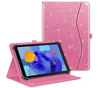 Fintie Universal Tablet Case for 11 Inch Doogee U11/U11 Pro/Blackview Tab90/TABWEE 11 Inch Whitedeer/HotLight/Ainmel 10 Inch Multi-Angle Case Universal for 9-11 Inch Tablet, Glitter Pink