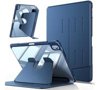 FINTIE Vertical Stand Case for iPad (A16) 11th Generation 11 Inch (2025), iPad 10th Generation 10.9 Inch (2022), Multi-Angle Viewing Clear Cover with Pencil Holder, Magnetic Ultra-Stable, Blue