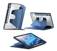 Fintie Vertical Stand Case for Samsung Galaxy Tab S10 Lite/ S10 FE/ S9 FE 5G 10.9 Inch/Tab S9 11 Inch, Multi-Angle Viewing Clear Cover with S Pen Holder, Magnetic Ultra-Stable, Blue