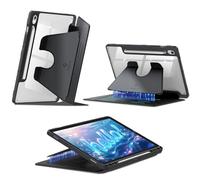 Fintie Vertical Stand Case for Samsung Galaxy Tab S10 Lite/ S10 FE/ S9 FE 5G 10.9 Inch/Tab S9 11 Inch, Multi-Angle Viewing Clear Cover with S Pen Holder, Magnetic Ultra-Stable, Black