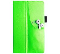 FINTIE Wallet Vegan Leather Case Cover with Elastic Hand Strap/Front Pocket/Multiple Card Slots/Stylus Holder for 7 inch Samsung Galaxy Tab 3 - Green