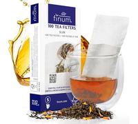 Finum 100 Tea Filters 75X155MM S UP to 4 Cups, White, 75 x 155 mm