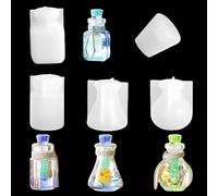 Finyoffiy 2Pcs Drift Bottle Resin Mold Mini Sphere Silicone Molds 3D Bottle Epoxy Casting Mold for Woman Necklace Jewelry Decor (4pcs)