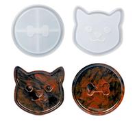 Finyoffiy 2pcs Silicone Coaster Molds Dog Coaster Epoxy Resin Molds Bone Coaster Epoxy Silicone Molds 3D Mold for DIY Home Decoration Crafts Gift (Dog)