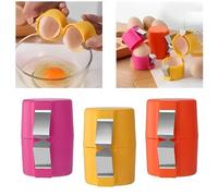 Finyoffiy 3Pcs Egg Shell Opener Egg Cracker Tool Set Egg Opener, Peeler, and Separator for Raw and Boiled Eggs Eggshell Cutter and Kitchen Tool for Home Cooking (Pink+Orange+Yellow)
