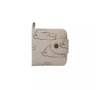 Finyoffiy Canvas Mini Coin Purse Mini Card Holder Purse Coin Holder Cute Small Wallet Flower Rabbit Coin Purse for Girls Women Gift (Rabbit)