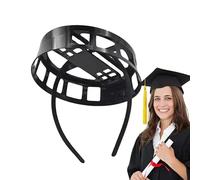 Finyoffiy Secure your Grad Cap and Your Hairstyle,Grad Cap Remix Headband - Upgrade Inside Graduation Cap Don't Change Hair,Making Graduation Moments more Beautiful (Black)