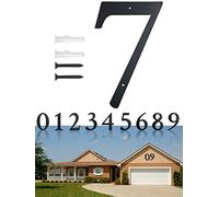 FINYSHIKK 11 Inch Extra Large House Numbers, Address Numbers Elegant Black Finish Numbers Solid Metal House Sign for Door Plate for Home Gate Building Store Mailbox (7)