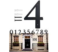 FINYSHIKK 11 Inch Extra Large House Numbers, Address Numbers Elegant Black Finish Numbers Solid Metal House Sign for Door Plate for Home Gate Building Store Mailbox (4)