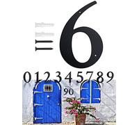 FINYSHIKK 11 Inch Extra Large House Numbers, Address Numbers Elegant Black Finish Numbers Solid Metal House Sign for Door Plate for Home Gate Building Store Mailbox (6)