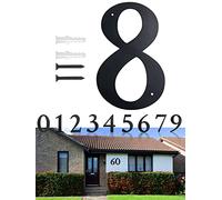 FINYSHIKK 11 Inch Extra Large House Numbers, Address Numbers Elegant Black Finish Numbers Solid Metal House Sign for Door Plate for Home Gate Building Store Mailbox (8)