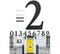 FINYSHIKK 11 Inch Extra Large House Numbers, Address Numbers, Elegant Black Finish Solid Metal House Sign for Door Plate, Home, Gate, Building, Store, Mailbox (2)