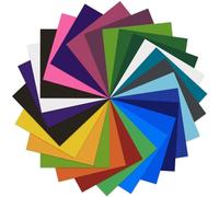 FINZOO 25 Pack Permanent Vinyl Sheets,Self Adhesive Vinyl Sheets,12 x 12 inch Craft Vinyl for Home Decor,Weeding Machines,Logo, Banners, Window Graphics,Deco Sticker