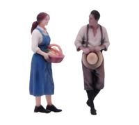 Fiocias 1/64 Scale Farm Couple Models Tiny People Models Role Play Stimulated Diorama